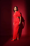 The perfect red party Jumpsuit Glamfe