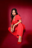 The perfect red party Jumpsuit Glamfe