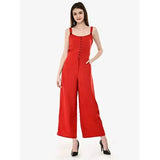 VM Red Front open solid jumpsuit