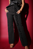 Black high waist pant Glamfe