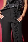 Black high waist pant Glamfe