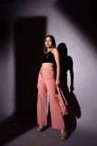 Peach pants jacket & bustier Set glamfe