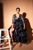 Satin Silk Organza Gown Glamfe