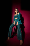 Sequin Bustier Cort Set with Velvet Blazer glamfe
