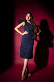 Shimmer wired sheath Dress glamfe