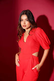 The perfect red party Jumpsuit Glamfe